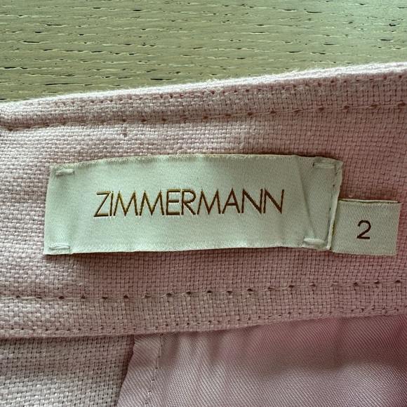 Zimmerman High Tide Button Embellished High Waisted 100% Linen Shorts - Picture 11 of 13